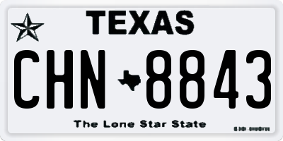 TX license plate CHN8843