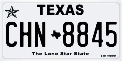 TX license plate CHN8845