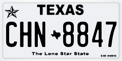TX license plate CHN8847