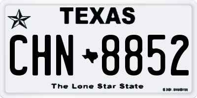 TX license plate CHN8852