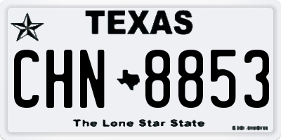 TX license plate CHN8853