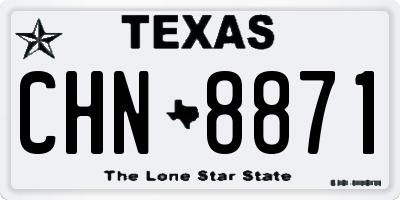 TX license plate CHN8871