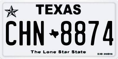 TX license plate CHN8874