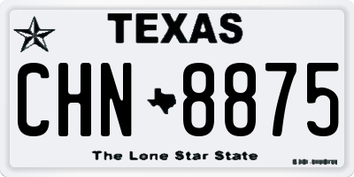 TX license plate CHN8875