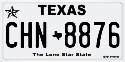 TX license plate CHN8876