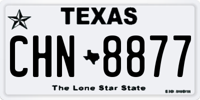 TX license plate CHN8877