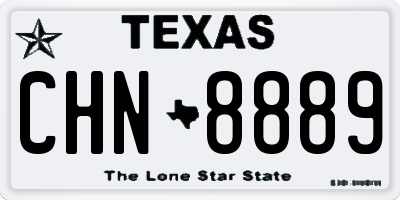 TX license plate CHN8889