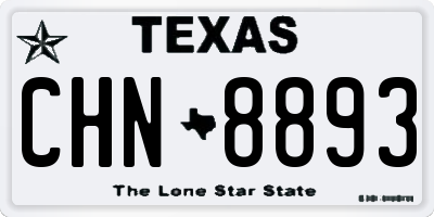TX license plate CHN8893