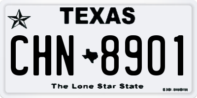 TX license plate CHN8901