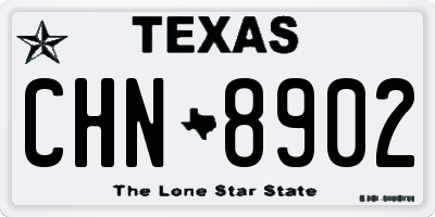 TX license plate CHN8902