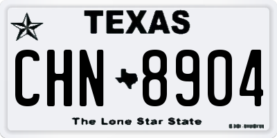 TX license plate CHN8904