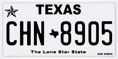 TX license plate CHN8905