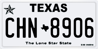 TX license plate CHN8906