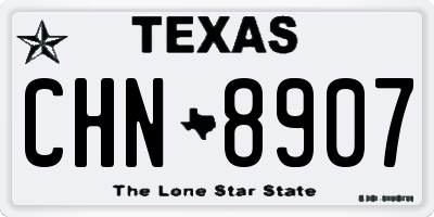 TX license plate CHN8907