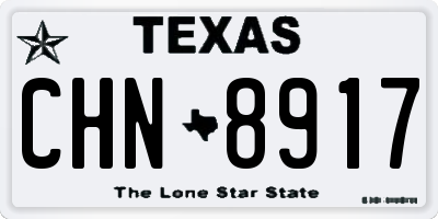 TX license plate CHN8917