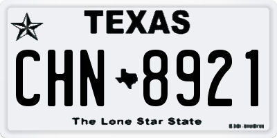 TX license plate CHN8921