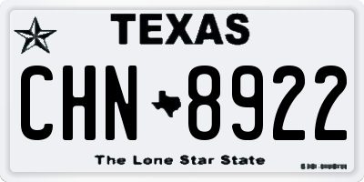TX license plate CHN8922