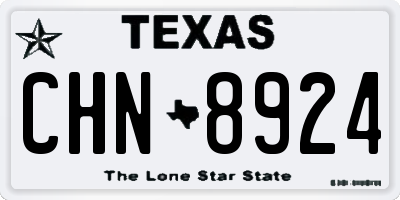 TX license plate CHN8924