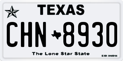 TX license plate CHN8930