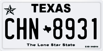 TX license plate CHN8931