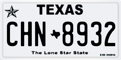 TX license plate CHN8932