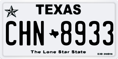 TX license plate CHN8933