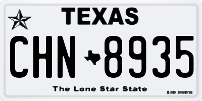 TX license plate CHN8935
