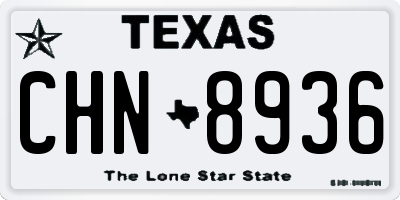 TX license plate CHN8936
