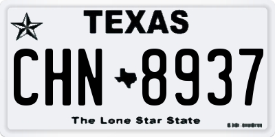 TX license plate CHN8937