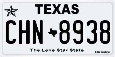 TX license plate CHN8938