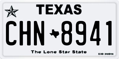 TX license plate CHN8941