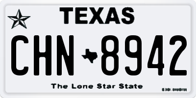 TX license plate CHN8942