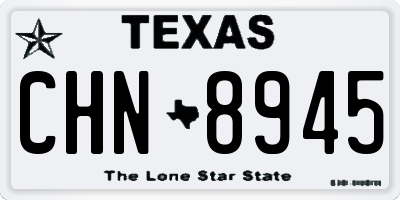 TX license plate CHN8945