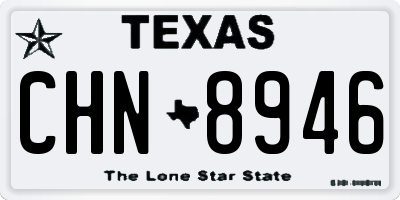TX license plate CHN8946