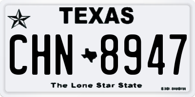 TX license plate CHN8947