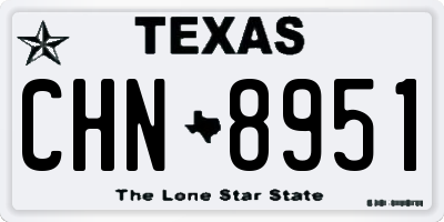 TX license plate CHN8951