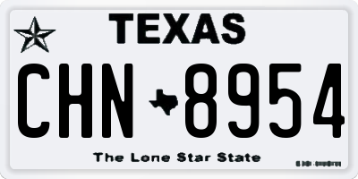 TX license plate CHN8954