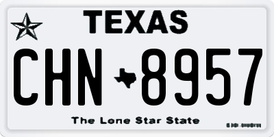 TX license plate CHN8957