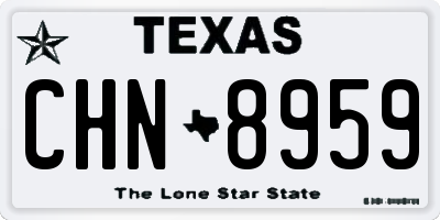 TX license plate CHN8959
