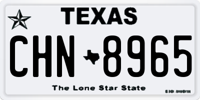 TX license plate CHN8965