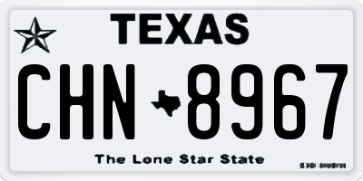 TX license plate CHN8967