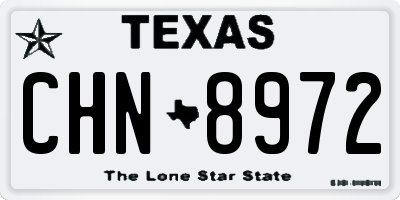 TX license plate CHN8972