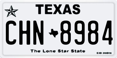 TX license plate CHN8984