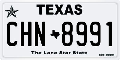 TX license plate CHN8991
