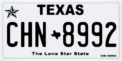 TX license plate CHN8992