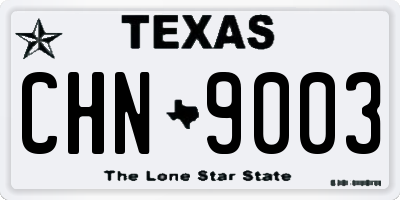 TX license plate CHN9003