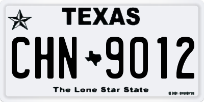 TX license plate CHN9012