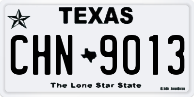 TX license plate CHN9013