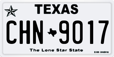 TX license plate CHN9017