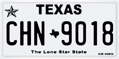 TX license plate CHN9018